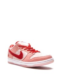 Мужские розовые кожаные низкие кеды от Nike