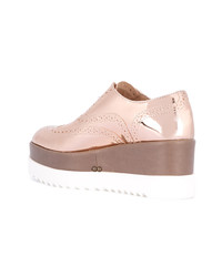 Женские розовые кожаные оксфорды от Pollini