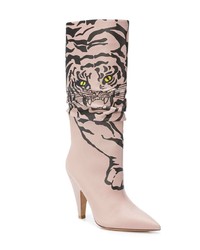 Розовые кожаные полусапоги от Valentino