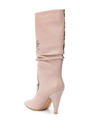 Розовые кожаные полусапоги от Valentino