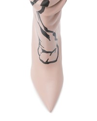 Розовые кожаные полусапоги от Valentino