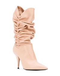 Розовые кожаные полусапоги от Casadei
