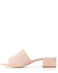 Розовые кожаные сабо от Jeffrey Campbell