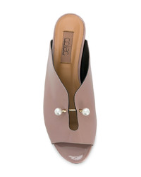 Розовые кожаные сабо от Coliac