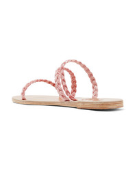 Розовые кожаные сандалии на плоской подошве от Ancient Greek Sandals