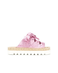Розовые кожаные сандалии на плоской подошве от L'Autre Chose