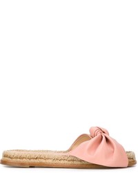 Розовые кожаные сандалии на плоской подошве от Paloma Barceló