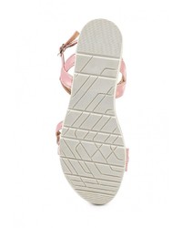 Розовые кожаные сандалии на плоской подошве от Renda