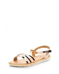 Розовые кожаные сандалии на плоской подошве от Renda