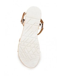 Розовые кожаные сандалии на плоской подошве от Renda