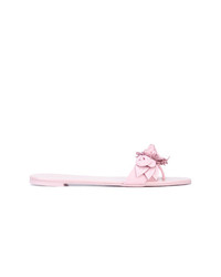 Розовые кожаные сандалии на плоской подошве от Sophia Webster