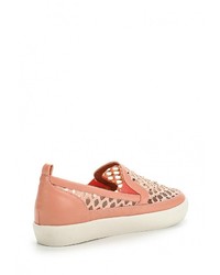 Женские розовые кожаные слипоны от Daze