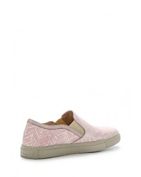 Женские розовые кожаные слипоны от Lola Cruz