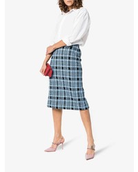 Розовые кожаные туфли с украшением от Miu Miu