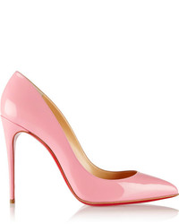 Розовые кожаные туфли от Christian Louboutin