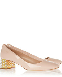 Розовые кожаные туфли от Miu Miu