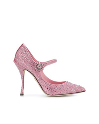 Розовые кожаные туфли от Dolce & Gabbana