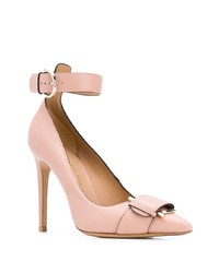 Розовые кожаные туфли от Salvatore Ferragamo