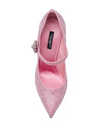 Розовые кожаные туфли от Dolce & Gabbana