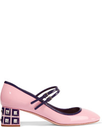 Розовые кожаные туфли от Miu Miu