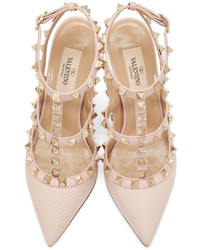 Розовые кожаные туфли от Valentino