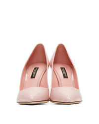 Розовые кожаные туфли от Dolce And Gabbana