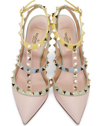 Розовые кожаные туфли от Valentino