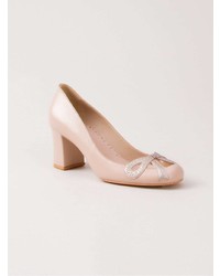 Розовые кожаные туфли от Sarah Chofakian