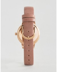Женские розовые кожаные часы от Olivia Burton