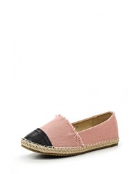 Женские розовые кожаные эспадрильи от Queen Vivi