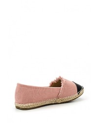 Женские розовые кожаные эспадрильи от Queen Vivi