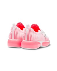 Женские розовые кроссовки от Prada