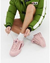Женские розовые кроссовки от Fila