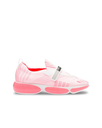 Женские розовые кроссовки от Prada