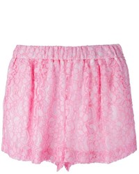 Женские розовые кружевные шорты от MSGM