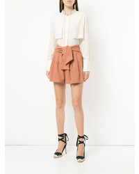 Женские розовые льняные шорты от Ulla Johnson