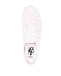 Мужские розовые низкие кеды в клетку от Vans