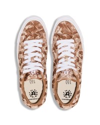 Мужские розовые низкие кеды из плотной ткани от Converse