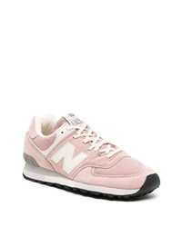 Мужские розовые низкие кеды от New Balance
