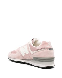 Мужские розовые низкие кеды от New Balance