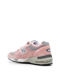 Мужские розовые низкие кеды от New Balance