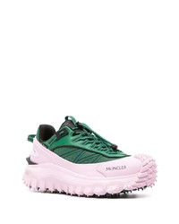 Мужские розовые низкие кеды от Moncler