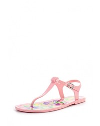 Розовые сандалии на плоской подошве от Mon Ami