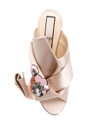 Розовые сатиновые сабо от N°21