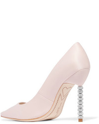 Розовые сатиновые туфли с украшением от Sophia Webster