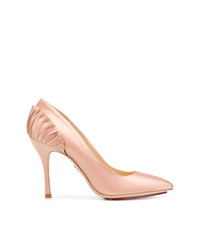 Розовые сатиновые туфли от Charlotte Olympia
