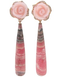 Розовые серьги с цветочным принтом от Irene Neuwirth