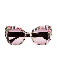 Розовые солнцезащитные очки с принтом