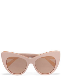 Розовые солнцезащитные очки с украшением