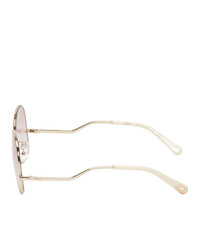 Женские розовые солнцезащитные очки от Chloé